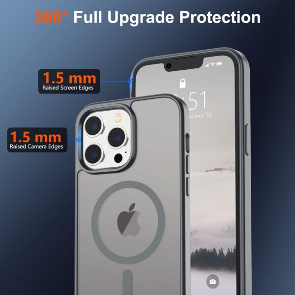 SUPFINE Magnetic for iPhone 14 Case & iPhone 13 Case (Compatible with MagSafe)(Military Grade Drop Protection) Slim Translucent Matte Shockproof Phone Cover,Black  Cell Phones & AccessoriesRufus AIRufus AI - Image 20