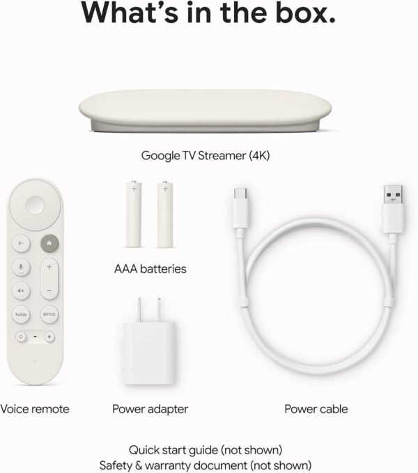 Google TV Streamer 4K - Fast Streaming Entertainment on Your TV with Voice Search Remote - Watch Movies, Shows, Live TV, and Netflix in 4K HDR - Smart Home Control - 32 GB of Storage - Porcelain  ElectronicsRufus AIRufus AI - Image 20