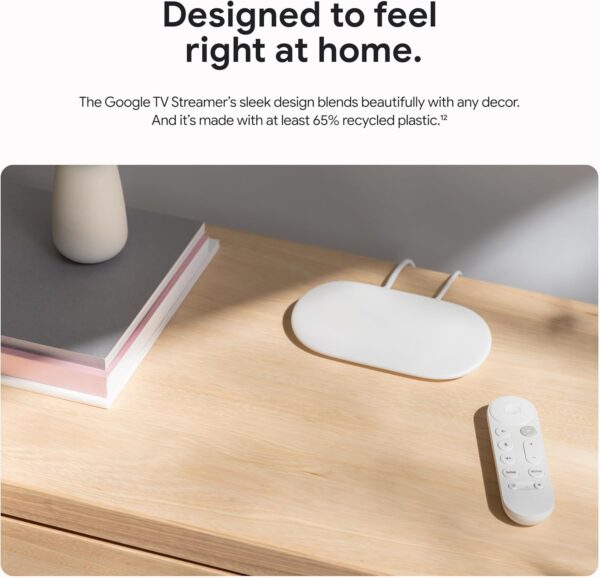 Google TV Streamer 4K - Fast Streaming Entertainment on Your TV with Voice Search Remote - Watch Movies, Shows, Live TV, and Netflix in 4K HDR - Smart Home Control - 32 GB of Storage - Porcelain  ElectronicsRufus AIRufus AI - Image 8