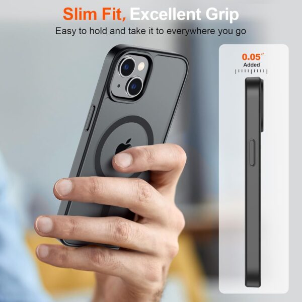 SUPFINE Magnetic for iPhone 14 Case & iPhone 13 Case (Compatible with MagSafe)(Military Grade Drop Protection) Slim Translucent Matte Shockproof Phone Cover,Black  Cell Phones & AccessoriesRufus AIRufus AI - Image 7