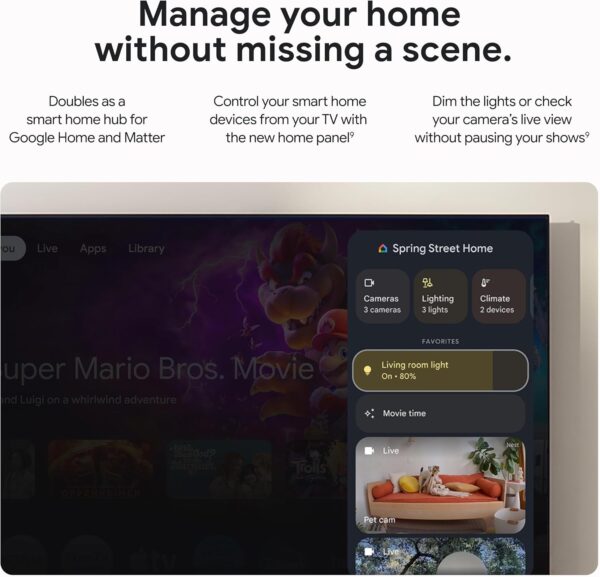 Google TV Streamer 4K - Fast Streaming Entertainment on Your TV with Voice Search Remote - Watch Movies, Shows, Live TV, and Netflix in 4K HDR - Smart Home Control - 32 GB of Storage - Porcelain  ElectronicsRufus AIRufus AI - Image 17