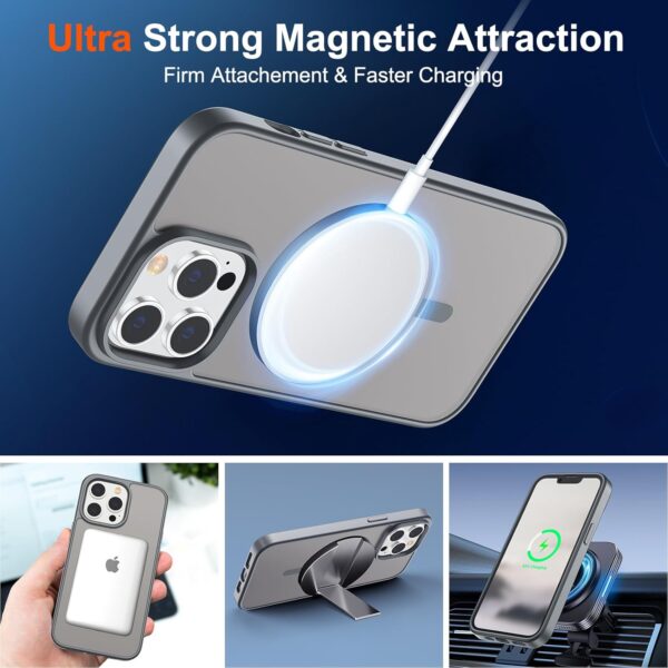 SUPFINE Magnetic for iPhone 14 Case & iPhone 13 Case (Compatible with MagSafe)(Military Grade Drop Protection) Slim Translucent Matte Shockproof Phone Cover,Black  Cell Phones & AccessoriesRufus AIRufus AI - Image 21