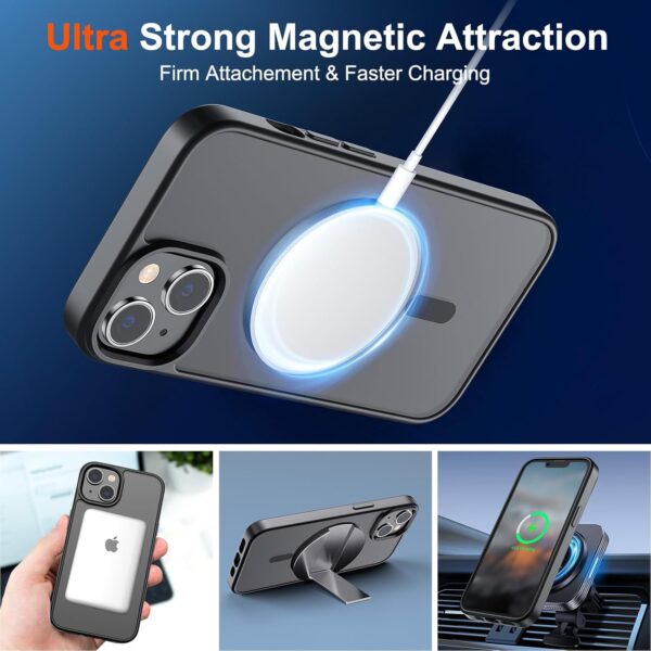 SUPFINE Magnetic for iPhone 14 Case & iPhone 13 Case (Compatible with MagSafe)(Military Grade Drop Protection) Slim Translucent Matte Shockproof Phone Cover,Black  Cell Phones & AccessoriesRufus AIRufus AI - Image 14