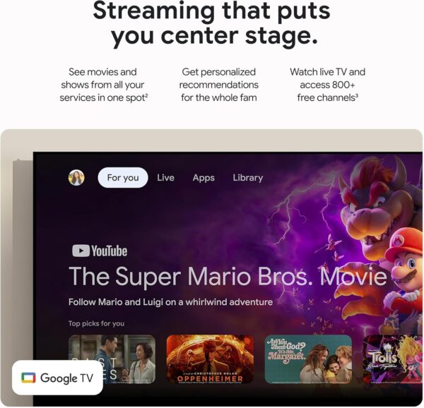 Google TV Streamer 4K - Fast Streaming Entertainment on Your TV with Voice Search Remote - Watch Movies, Shows, Live TV, and Netflix in 4K HDR - Smart Home Control - 32 GB of Storage - Porcelain  ElectronicsRufus AIRufus AI - Image 14